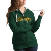 Add Green Bay Packers Antigua Women's Victory Full-Zip Hoodie - Green To Your NFL Collection