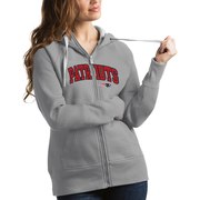 Add New England Patriots Antigua Women's Victory Full-Zip Hoodie - Silver To Your NFL Collection