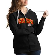 Add Kansas City Chiefs Antigua Women's Victory Full-Zip Hoodie - Black To Your NFL Collection