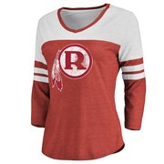 Add Washington Redskins NFL Pro Line Women's Throwback Two-Tone Color Block Tri-Blend 3/4-Sleeve T-Shirt - Burgundy/White To Your NFL Collection