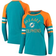 Add Miami Dolphins NFL Pro Line by Fanatics Branded Women's Iconic Long Sleeve T-Shirt - Aqua/Orange To Your NFL Collection