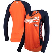 Add Denver Broncos Hands High Women's Stadium Long Sleeve T-Shirt - Orange To Your NFL Collection