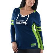 Add Seattle Seahawks Majestic Women's Winning Style Long Sleeve T-Shirt - College Navy To Your NFL Collection