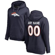 Order Denver Broncos NFL Pro Line Women's Personalized Name & Number Logo Pullover Hoodie - Navy at low prices.