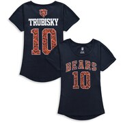 Add Mitchell Trubisky Chicago Bears Girls Youth Dolman Lace Player Name & Number T-Shirt – Navy To Your NFL Collection