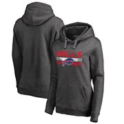 Order Buffalo Bills NFL Pro Line by Fanatics Branded Women's First String Pullover Hoodie - Charcoal at low prices.