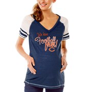 Add Chicago Bears Soft as a Grape Women's Maternity Football Fever V-Neck T-Shirt - Navy To Your NFL Collection