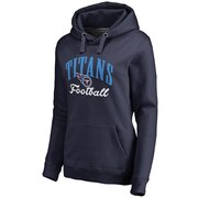 Add Tennessee Titans NFL Pro Line Women's Victory Script Pullover Hoodie - Navy To Your NFL Collection