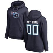 Add Tennessee Titans NFL Pro Line Women's Any Name & Number Logo Personalized Pullover Hoodie - Navy To Your NFL Collection