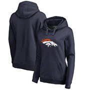 Add Denver Broncos NFL Pro Line by Fanatics Branded Women's Splatter Logo Pullover Hoodie - Navy To Your NFL Collection