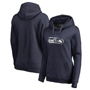 Add Seattle Seahawks NFL Pro Line by Fanatics Branded Women's Splatter Logo Pullover Hoodie - College Navy To Your NFL Collection