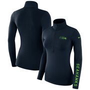 Add Seattle Seahawks Nike Women's Top Half-Zip Performance Jacket – Navy To Your NFL Collection