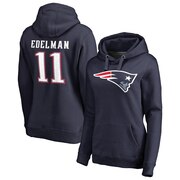 Add Julian Edelman New England Patriots NFL Pro Line by Fanatics Branded Women's Player Icon Name & Number Pullover Hoodie – Navy To Your NFL Collection