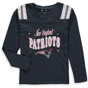 Add New England Patriots New Era Girls Youth Starring Role Long Sleeve Tri-Blend V-Neck T-Shirt – Navy To Your NFL Collection