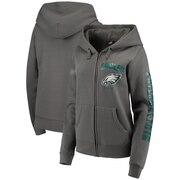 Order Philadelphia Eagles New Era Women's Playbook Glitter Sleeve Full-Zip Hoodie - Gray at low prices.