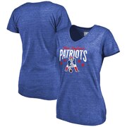 Add New England Patriots NFL Pro Line Women's Hometown Collection Tri-Blend V-Neck T-Shirt - Heathered Royal To Your NFL Collection