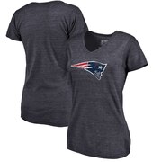 Order New England Patriots NFL Pro Line by Fanatics Branded Women's Distressed Primary Logo Tri-Blend V-Neck T-Shirt – Navy at low prices.