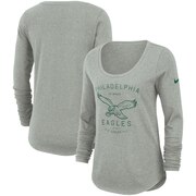 Add Philadelphia Eagles Nike Women's Team Slogan Long Sleeve T-Shirt – Dark Gray To Your NFL Collection