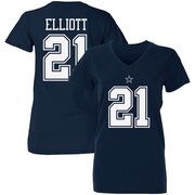 Add Ezekiel Elliott Dallas Cowboys Women's Authentic Player Name & Number V-Neck T-Shirt - Navy To Your NFL Collection