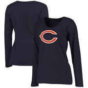 Add Chicago Bears NFL Pro Line Women's Plus Size Primary Logo Long Sleeve T-Shirt - Navy To Your NFL Collection