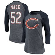 Add Khalil Mack Chicago Bears Majestic Women's Player Name & Number Raglan Tri-Blend 3/4-Sleeve T-Shirt – Navy To Your NFL Collection