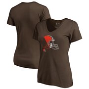 Order Cleveland Browns NFL Pro Line by Fanatics Branded Women's X-Ray Slim Fit V-Neck T-Shirt - Brown at low prices.