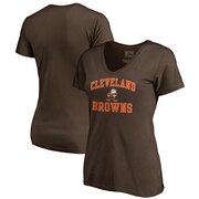 Order Cleveland Browns NFL Pro Line by Fanatics Branded Women's Vintage Collection Victory Arch V-Neck T-Shirt - Brown at low prices.