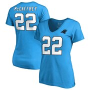 Add Christian McCaffrey Carolina Panthers NFL Pro Line by Fanatics Branded Women's Authentic Stack Name & Number V-Neck T-Shirt - Blue To Your NFL Collection