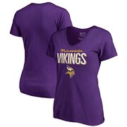 Add Minnesota Vikings NFL Pro Line by Fanatics Branded Women's Nostalgia V-Neck T-Shirt – Purple To Your NFL Collection