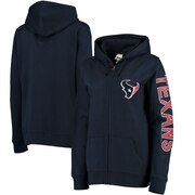 Add Houston Texans Women's Extra Point 2 Hit Full-Zip Hoodie - Navy To Your NFL Collection