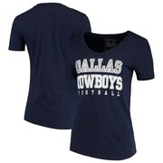 Add Dallas Cowboys Women's Team Practice Glitter V-Neck T-Shirt – Navy To Your NFL Collection