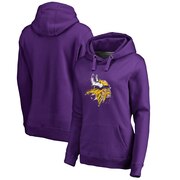 Add Minnesota Vikings NFL Pro Line by Fanatics Branded Women's Splatter Logo Pullover Hoodie - Purple To Your NFL Collection