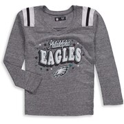 Add Philadelphia Eagles New Era Girls Youth Starring Role Long Sleeve Tri-Blend V-Neck T-Shirt – Heathered Gray To Your NFL Collection