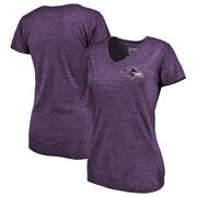 Add Baltimore Ravens NFL Pro Line by Fanatics Branded Women's Primary Logo Left Chest Distressed Tri-Blend V-Neck T-Shirt – Heathered Purple To Your NFL Collection