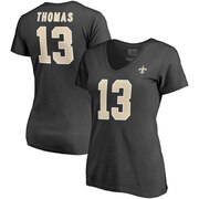 Add Michael Thomas New Orleans Saints NFL Pro Line by Fanatics Branded Women's Authentic Stack Name & Number V-Neck T-Shirt – Black To Your NFL Collection