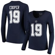 Add Amari Cooper Dallas Cowboys Women's Authentic Player Name & Number V-Neck Long Sleeve T-Shirt – Navy To Your NFL Collection