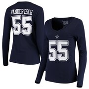 Add Leighton Vander Esch Dallas Cowboys Women's Authentic Player Name & Number V-Neck Long Sleeve T-Shirt – Navy To Your NFL Collection