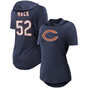 Add Khalil Mack Chicago Bears Majestic Threads Women's Hilo Hooded Name & Number Tri-Blend T-Shirt – Navy To Your NFL Collection