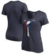 Add New England Patriots NFL Pro Line by Fanatics Branded Women's Super Bowl LIII Champions Parade Celebration Plus Size T-Shirt - Navy To Your NFL Collection