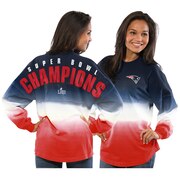 Add New England Patriots NFL Pro Line by Fanatics Branded Women's Super Bowl LIII Champions Long Sleeve Spirit Jersey T-Shirt - Navy/Red To Your NFL Collection