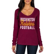 Add Washington Redskins Women's Blitz 2 Hit Long Sleeve V-Neck T-Shirt - Burgundy To Your NFL Collection