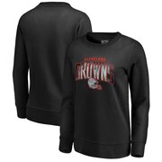 Add Cleveland Browns NFL Pro Line by Fanatics Branded Women's Arch Smoke Crew Neck Fleece Sweatshirt - Black To Your NFL Collection