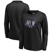 Add Baltimore Ravens NFL Pro Line by Fanatics Branded Women's Arch Smoke Crew Neck Fleece Sweatshirt - Black To Your NFL Collection