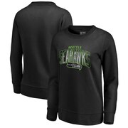 Add Seattle Seahawks NFL Pro Line by Fanatics Branded Women's Arch Smoke Crew Neck Fleece Sweatshirt - Black To Your NFL Collection