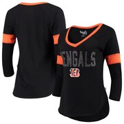 Add Cincinnati Bengals Touch by Alyssa Milano Women's Ultimate Fan 3/4 Sleeve Raglan T-Shirt - Black To Your NFL Collection