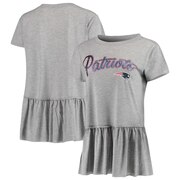 Add New England Patriots Touch by Alyssa Milano Women's Mascot Peplum T-Shirt - Heathered Gray To Your NFL Collection