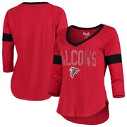 Add Atlanta Falcons Touch by Alyssa Milano Women's Ultimate Fan 3/4 Sleeve Raglan T-Shirt - Red To Your NFL Collection