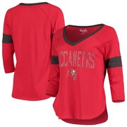 Add Tampa Bay Buccaneers Touch by Alyssa Milano Women's Ultimate Fan 3/4 Sleeve Raglan T-Shirt - Red To Your NFL Collection