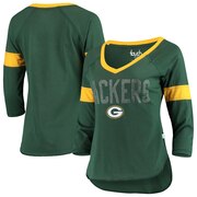 Add Green Bay Packers Touch by Alyssa Milano Women's Ultimate Fan 3/4 Sleeve Raglan T-Shirt - Green To Your NFL Collection