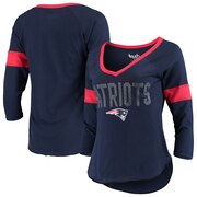 Add New England Patriots Touch by Alyssa Milano Women's Ultimate Fan 3/4 Sleeve Raglan T-Shirt - Navy To Your NFL Collection